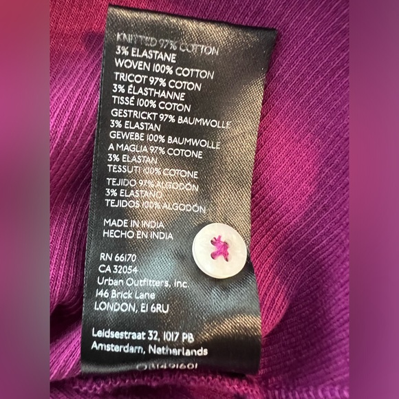 NWT: Anthropologie Maeve Ribbed Ruffled Halter Tank Top in Purple Size Medium - Picture 8 of 8